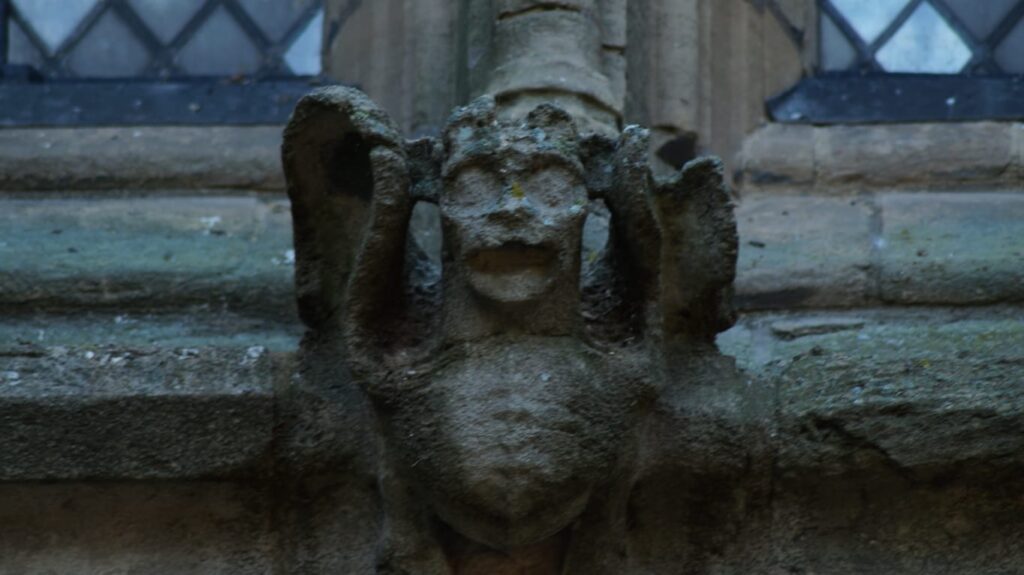 Stone gargoyle on a building