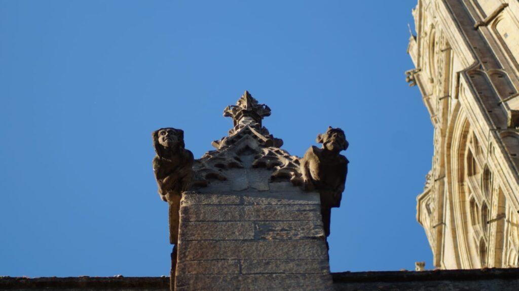 An ornate building chimney