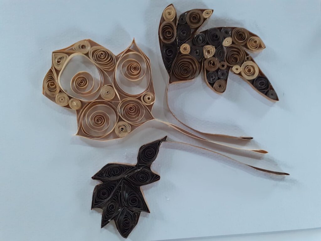 Quilled artwork resembling a thistle