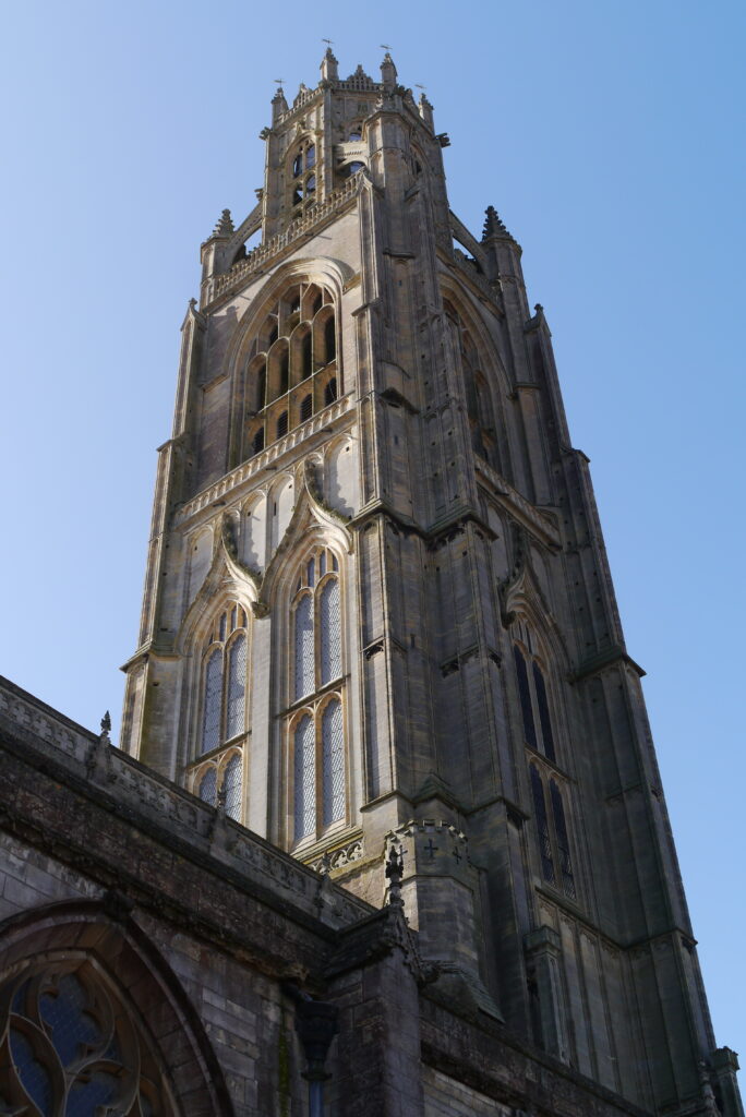 Low shot of St Botolphs Tower